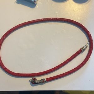 DL Auld Red Mesh Snake Belt / Necklace